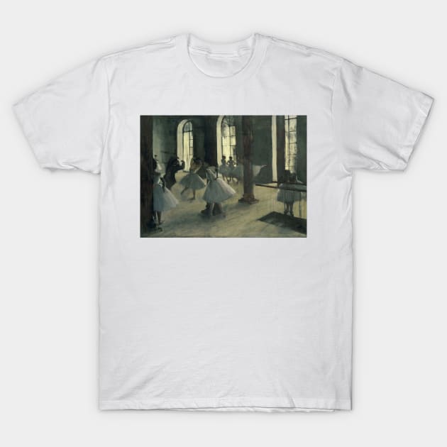 La Repetition au foyer de la danse by Edgar Degas T-Shirt by Classic Art Stall